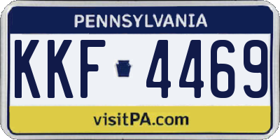 PA license plate KKF4469