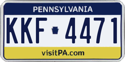PA license plate KKF4471