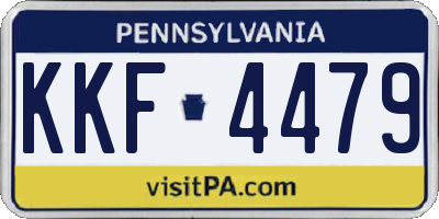 PA license plate KKF4479