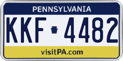 PA license plate KKF4482