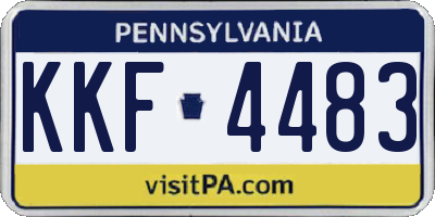 PA license plate KKF4483