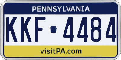 PA license plate KKF4484