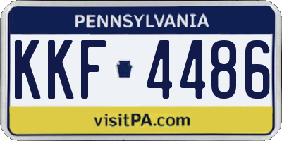 PA license plate KKF4486