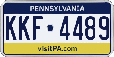 PA license plate KKF4489
