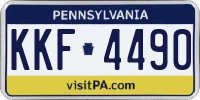 PA license plate KKF4490