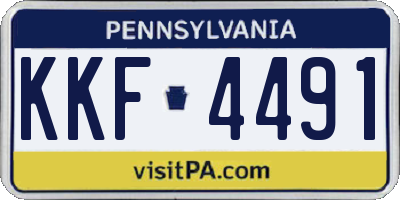PA license plate KKF4491