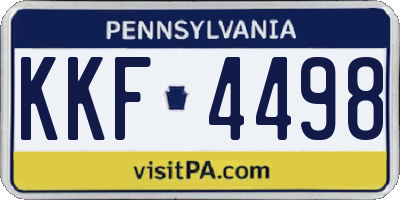PA license plate KKF4498