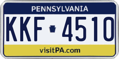 PA license plate KKF4510