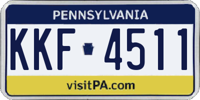 PA license plate KKF4511