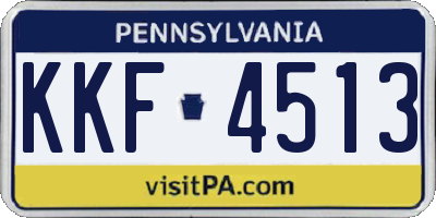 PA license plate KKF4513