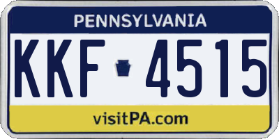 PA license plate KKF4515