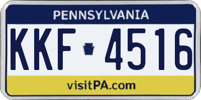 PA license plate KKF4516