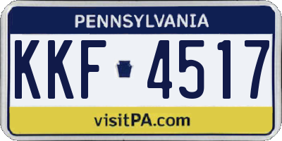 PA license plate KKF4517