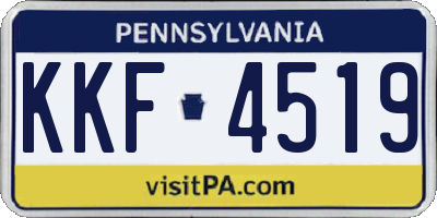 PA license plate KKF4519