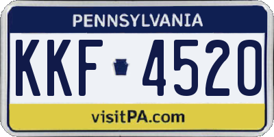 PA license plate KKF4520