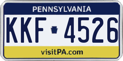 PA license plate KKF4526