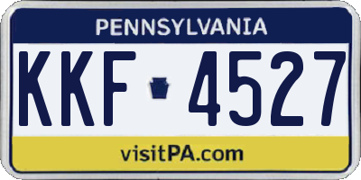 PA license plate KKF4527