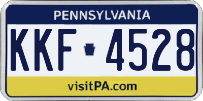 PA license plate KKF4528