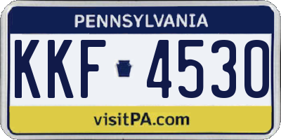 PA license plate KKF4530