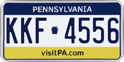 PA license plate KKF4556
