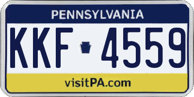 PA license plate KKF4559