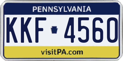 PA license plate KKF4560