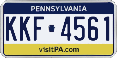 PA license plate KKF4561