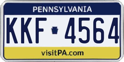 PA license plate KKF4564