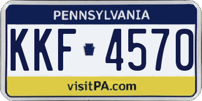 PA license plate KKF4570