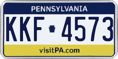 PA license plate KKF4573