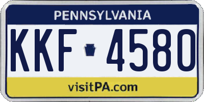 PA license plate KKF4580
