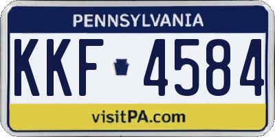 PA license plate KKF4584