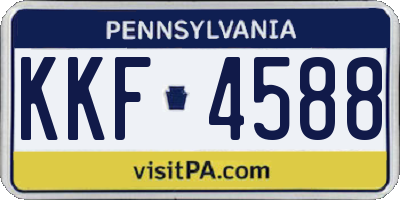 PA license plate KKF4588