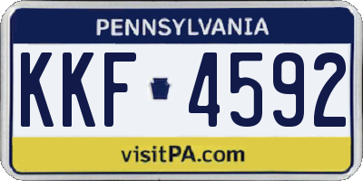 PA license plate KKF4592
