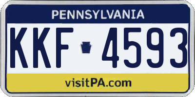 PA license plate KKF4593
