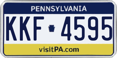 PA license plate KKF4595