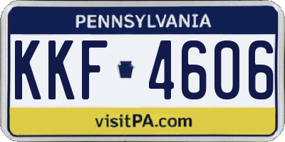 PA license plate KKF4606