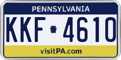 PA license plate KKF4610