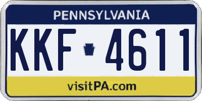 PA license plate KKF4611