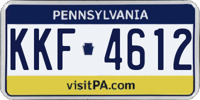 PA license plate KKF4612