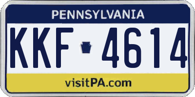 PA license plate KKF4614