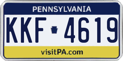 PA license plate KKF4619