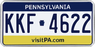 PA license plate KKF4622