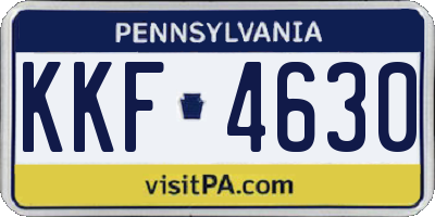 PA license plate KKF4630
