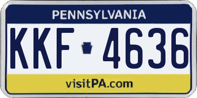 PA license plate KKF4636