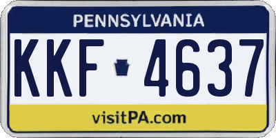 PA license plate KKF4637