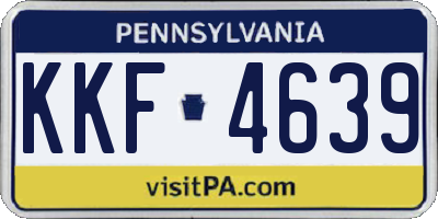 PA license plate KKF4639