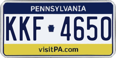 PA license plate KKF4650