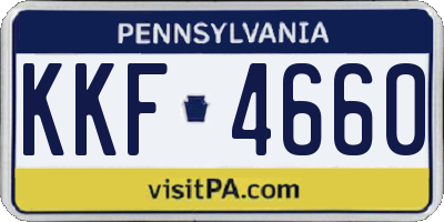 PA license plate KKF4660