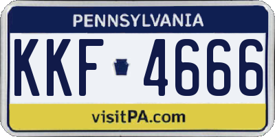 PA license plate KKF4666